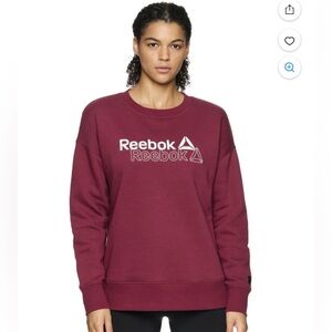 Reebok Maroon Crew Neck Women's Sweater